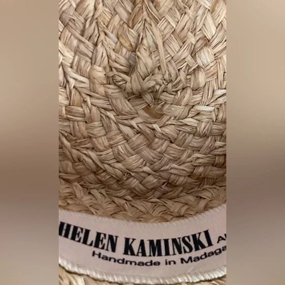 Helen Kaminski Tan Straw Hat Timeless Elegance 